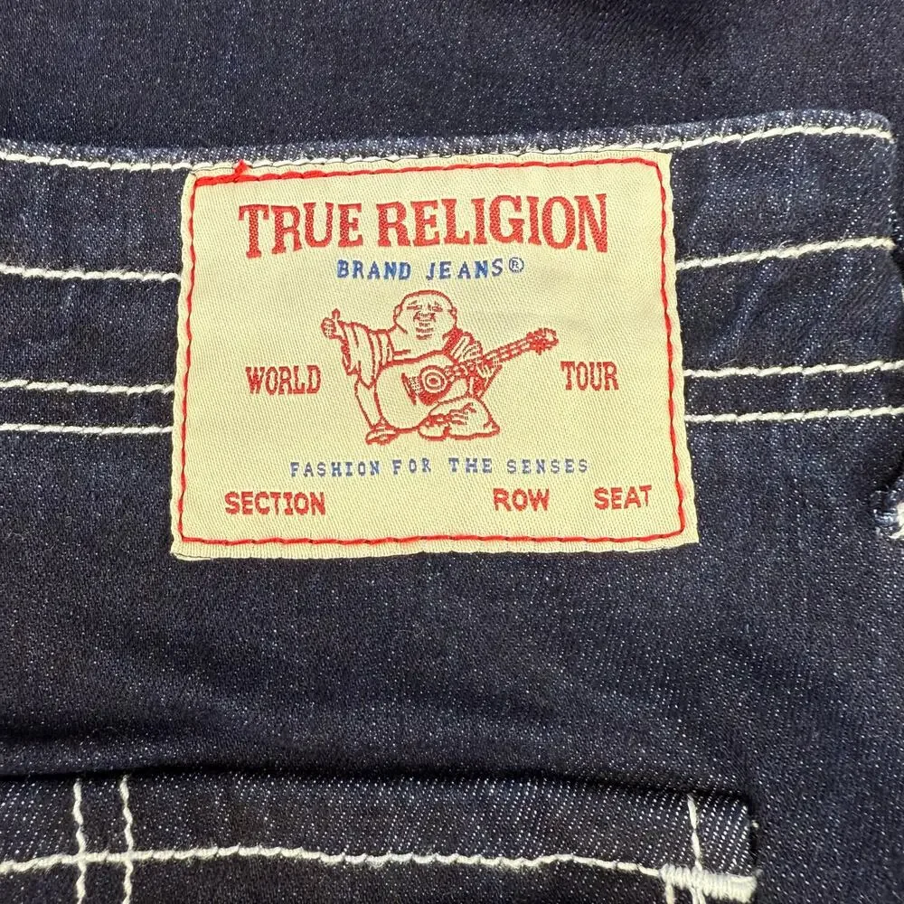 True Religion Denim Cargo Maxi Skirt Women's 27 (4) Dark Blue Preppy Utility Y2K - Picture 6 of 13